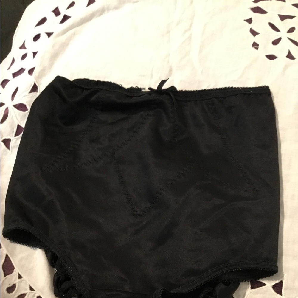 Vintage Olga Wonder Pants Black With Bow